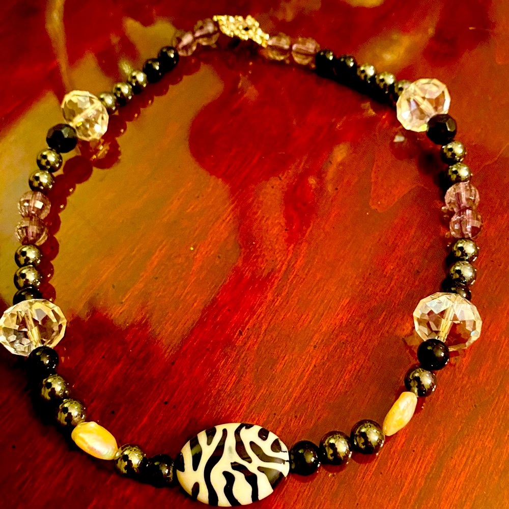 Artisan’s design. Statement necklace. Hand made. Multi color glass beading.